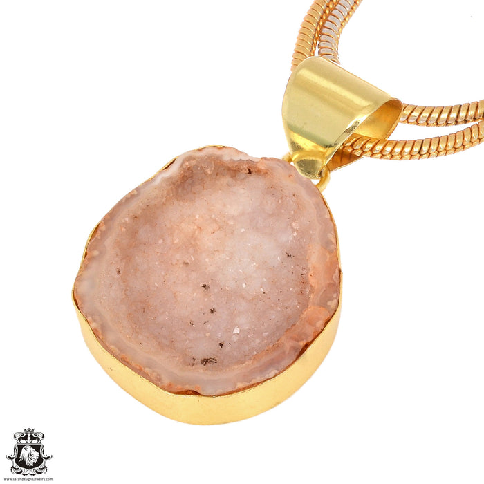 Tabasco Geode 24K Gold Plated Pendant  GPH1054