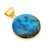 Blue Dendritic Opal 24K Gold Plated Pendant  GPH1536