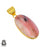 Peruvian Pink Opal 24K Gold Plated Pendant  GPH997