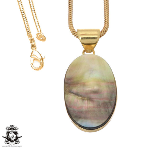 Mother of Pearl 24K Gold Plated Pendant  GPH699