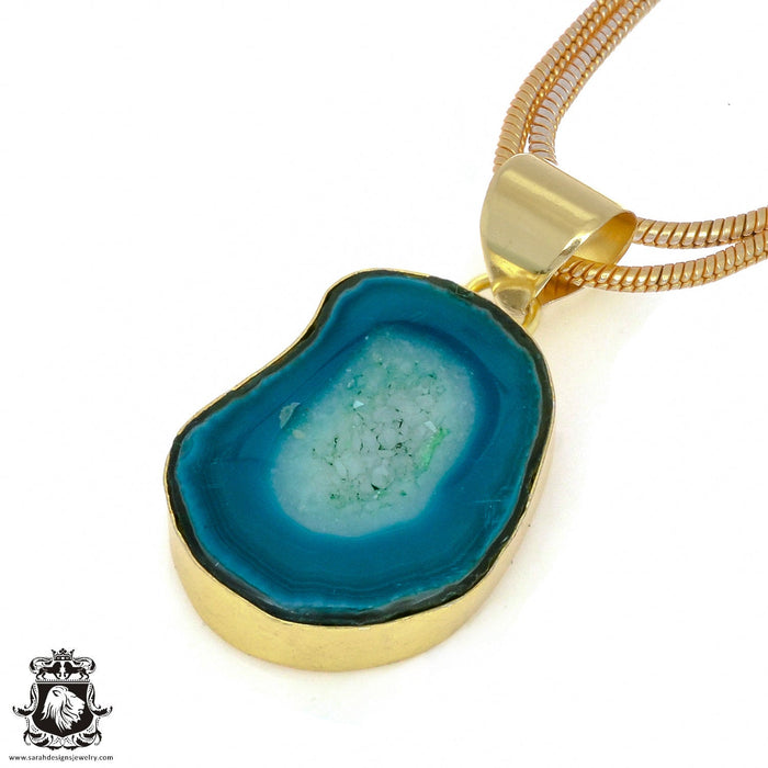 Tabasco Geode 24K Gold Plated Pendant  GPH952