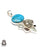 Turquoise Pyrite Pendant & Chain P9304