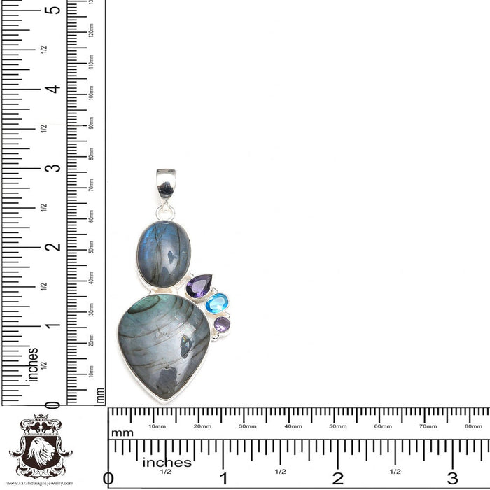 Labradorite Pendant & Chain P9213
