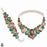 Crazy Lace Agate Boulder Chrysoprase Necklace Bracelet SET1059