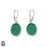 1.7 Inch Carved Aventurine 925 SOLID Sterling Silver Leverback Earrings E165