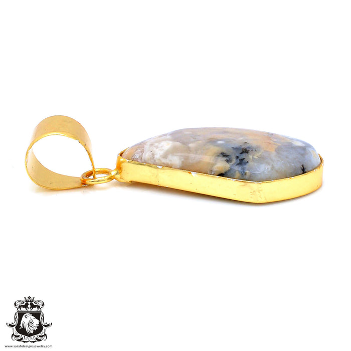 Scenic Agate 24K Gold Plated Pendant  GPH450