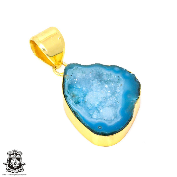 Geode 24K Gold Plated Pendant  GPH856