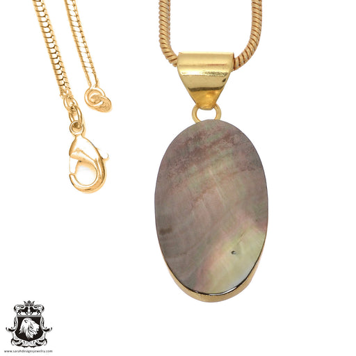 Mother of Pearl 24K Gold Plated Pendant  GPH697