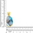 Blue Dendritic Opal 24K Gold Plated Pendant  GPH1544
