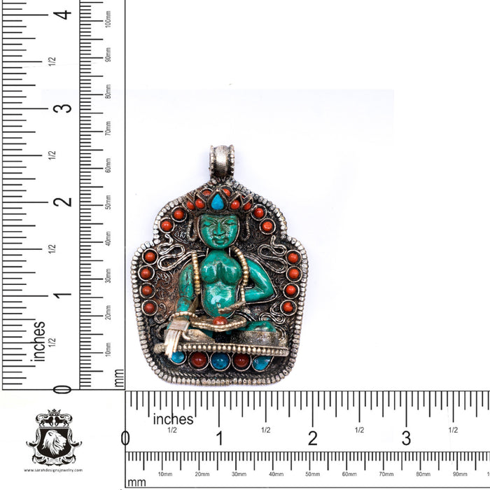 Amoghasiddhi Buddha Ghau Tibetan Prayer Box Pendant Snake Chain N179