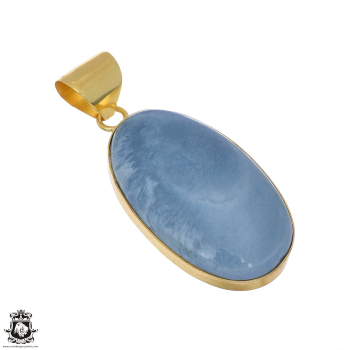 Owyhee Blue Opal 24K Gold Plated Pendant  GPH1067