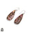 Rhodochrosite Aggregate 925 SOLID Sterling Silver Hook Dangle Earrings E304