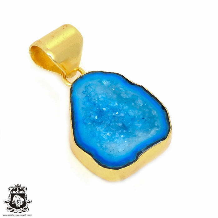 Tabasco Geode 24K Gold Plated Pendant  GPH860