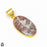 Crazy Lace Agate 24K Gold Plated Pendant  GPH607