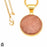 Strawberry Quartz 24K Gold Plated Pendant  GPH545