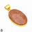 Strawberry Quartz 24K Gold Plated Pendant  GPH547