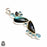 4.2 Inch Labradorite Aquamarine Pendant & Chain P8747