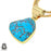 Turquoise Nugget 24K Gold Plated Pendant  GPH916