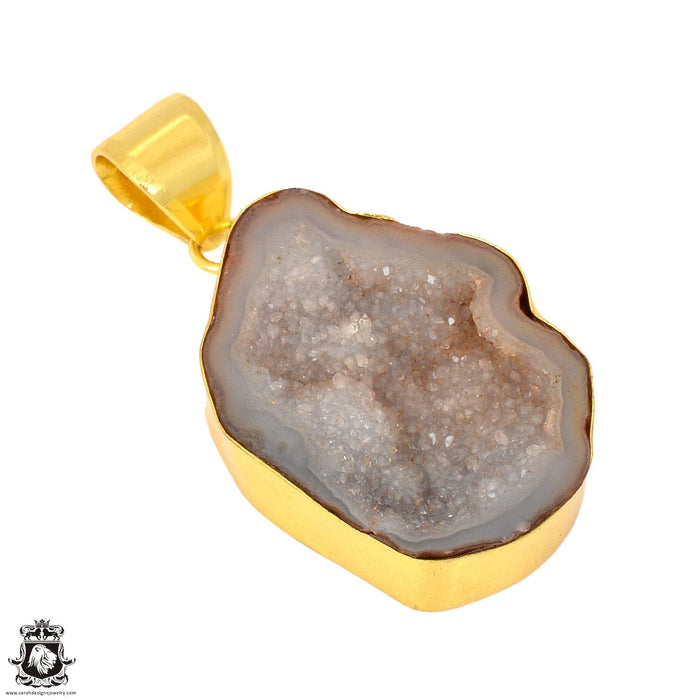 Tabasco Geode 24K Gold Plated Pendant  GPH1042