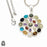 Multi Gemstone Pendant & Chain P8542