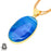 Ocean Blue Agate 24K Gold Plated Pendant  GPH454