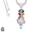 3 inch Moonstone Multi-Stone Pendant & Chain P8014