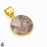 Crazy Lace Agate 24K Gold Plated Pendant  GPH614