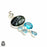 3 Inch Seraphinite Aquamarine Pendant & Chain P8820