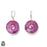 Hot Pink Stalactite 925 SOLID Sterling Silver Leverback Earrings E285