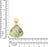 Prehnite 24K Gold Plated Pendant  GPH1505