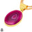 Pink Banded Agate 24K Gold Plated Pendant  GPH1787