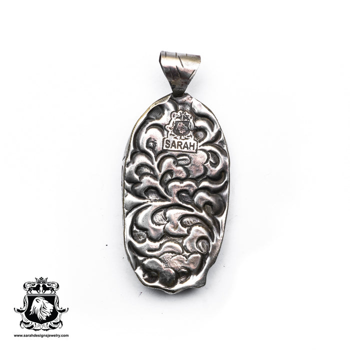 Floating Goldfish  Carving Silver Pendant & Chain N223