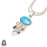 Turquoise Pyrite Pendant & Chain P9302