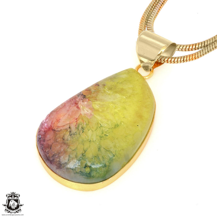 Rainbow Stalactite 24K Gold Plated Pendant  GPH1135