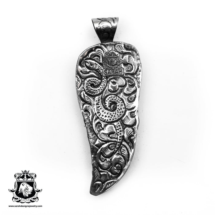 Soaring Pegasus  Carving Silver Pendant & Chain N330