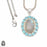 Moonstone Blue Topaz Pendant & Chain P8469