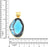 Blue Dendritic Opal 24K Gold Plated Pendant  GPH1547