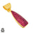 Ceylon Ruby 24K Gold Plated Pendant  GPH1263