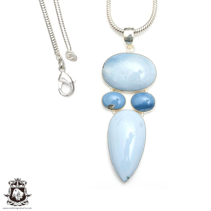 Owyhee Blue Opal Pendant & Chain P9306