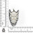 Horned Devil Skull  Carving Silver Pendant & Chain N450