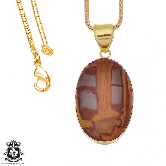 Noreena Jasper 24K Gold Plated Pendant  GPH941