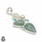 3 Inch Aquamarine Moonstone Pendant & Chain P8983