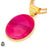 Pink Banded Agate 24K Gold Plated Pendant  GPH1782