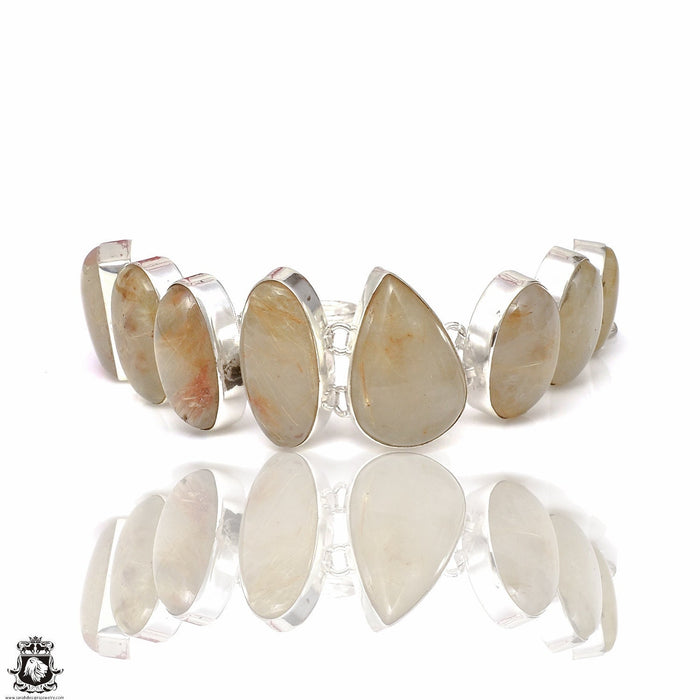 Rutile Rutilated Quartz Genuine Gemstone Bracelet B4444