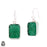 Carved Green Aventurine 925 SOLID Sterling Silver Hook Dangle Earrings E316