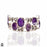Amethyst Clear Topaz Bracelet B4255