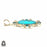 Blue Veinless Arizona Turquoise Pendant & Chain P8955
