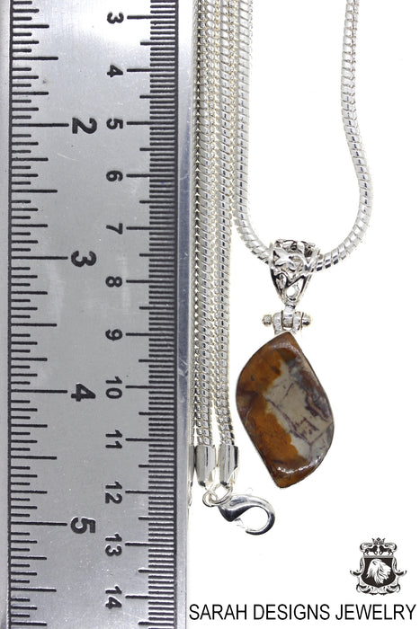 Rhyolite Rainforest Jasper Pendant & Chain  P3560