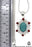 Tibetan Turquoise and Coral Pendant & Chain P4447