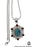 Turquoise Coral Pendant & Chain P4471